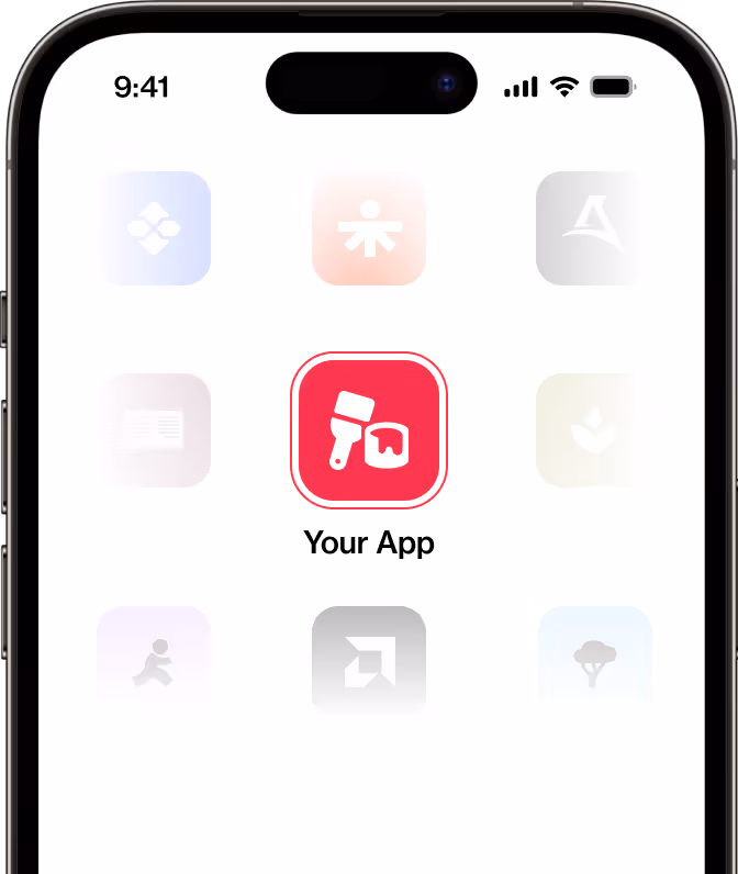Your app on a phone home screen